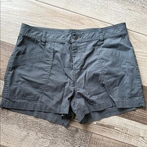 Prana Women's Charcoal Utility Cargo Shorts size 8